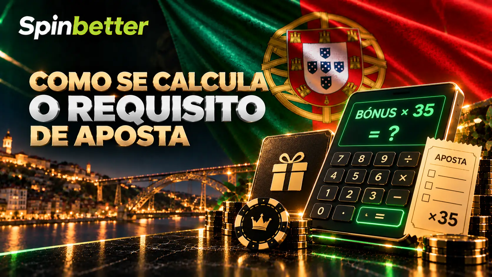 Cálculo do requisito de aposta de 35 vezes sobre o valor do bónus