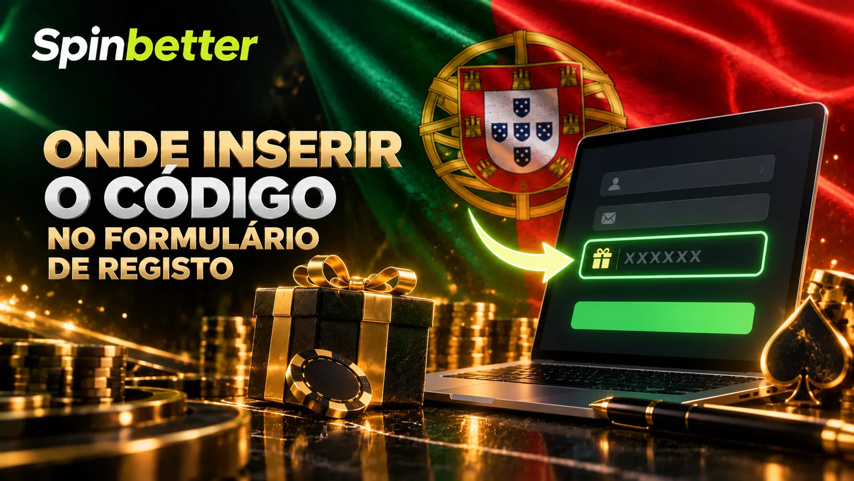 Campo do código promocional dentro do formulário de registo